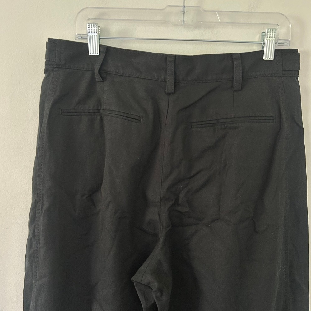 Madewell Women's True Black Barrel Leg Drapey Twill Career Dress Pants 10 New - Picture 6 of 9